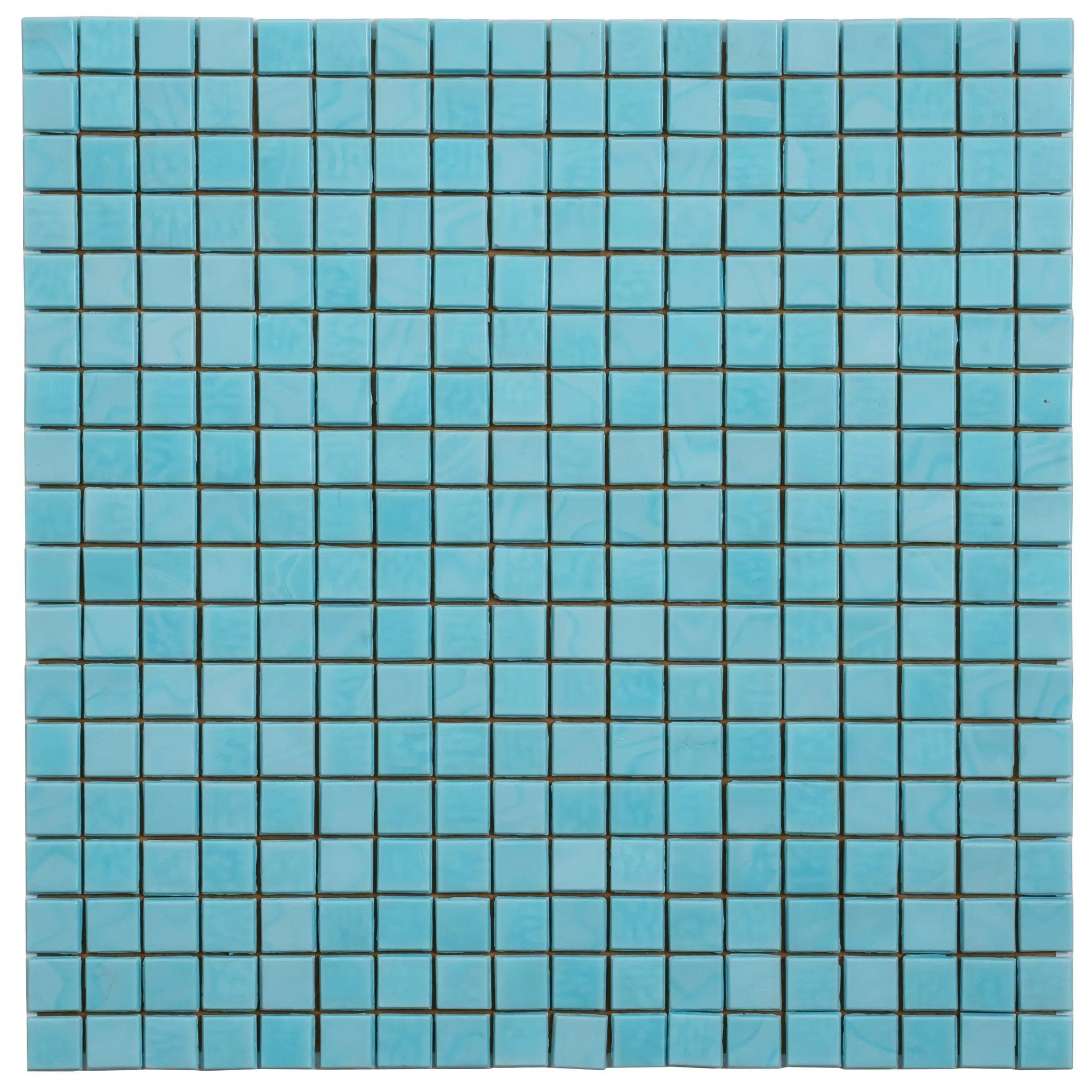 Sky Blue 12x12 Glossy Uniform Square Glass Mosaic Tile (20 pack, 18.69 sq ft/case) by Apollo Tile
