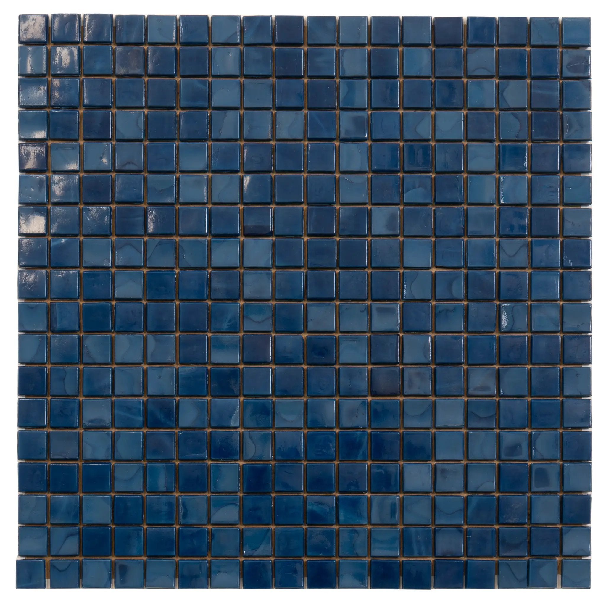 Navy Blue 12x12 Glossy Uniform Square Glass Mosaic Tile (20 pack, 18.69 sq ft/case) by Apollo Tile