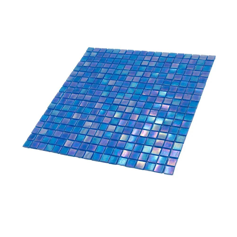 Azure Blue 12x12 Glossy Uniform Square Glass Mosaic Tile (20 pack, 18.69 sq ft/case) by Apollo Tile
