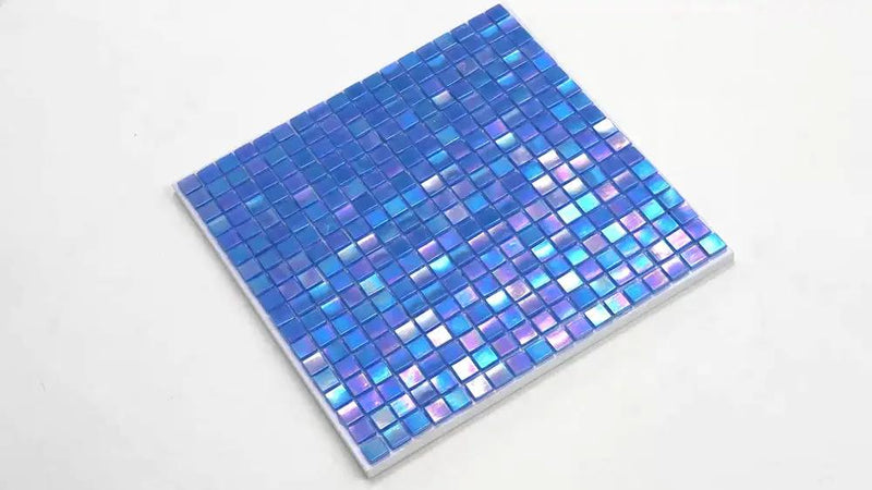Azure Blue 12x12 Glossy Uniform Square Glass Mosaic Tile (20 pack, 18.69 sq ft/case) by Apollo Tile