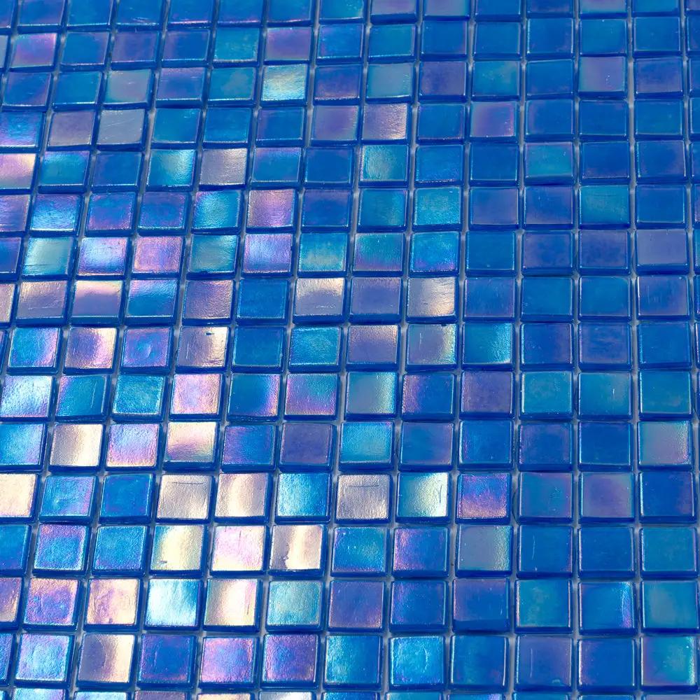 Azure Blue 12x12 Glossy Uniform Square Glass Mosaic Tile (20 pack, 18.69 sq ft/case) by Apollo Tile