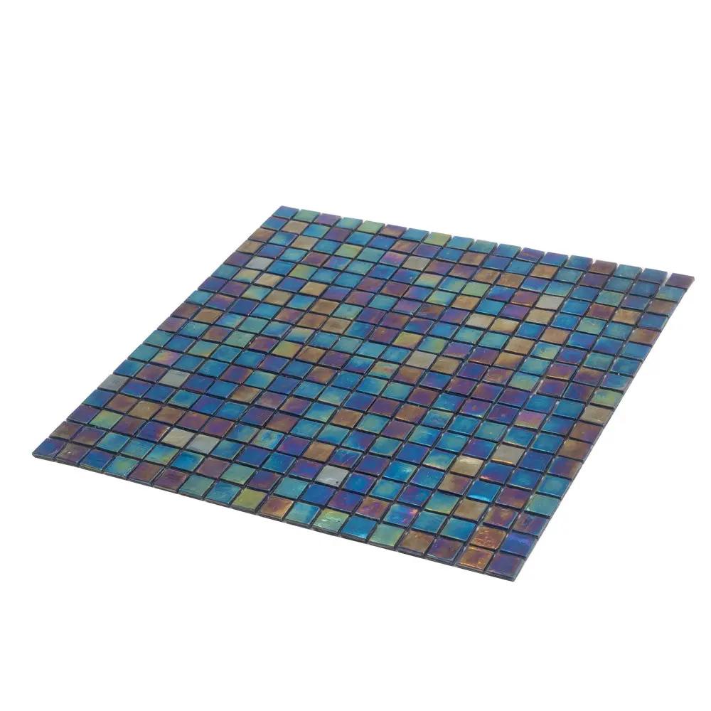 Dark Shimmer Multi Blue 12x12 Glossy Uniform Square Glass Mosaic Tile (20 pack, 18.69 sq ft/case) by Apollo Tile