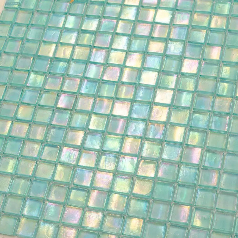 Sea Green 12x12 Glossy Uniform Square Glass Mosaic Tile (20 pack, 18.69 sq ft/case) by Apollo Tile