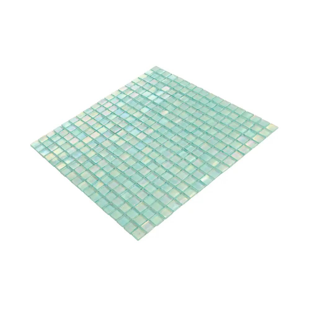 Sea Green 12x12 Glossy Uniform Square Glass Mosaic Tile (20 pack, 18.69 sq ft/case) by Apollo Tile