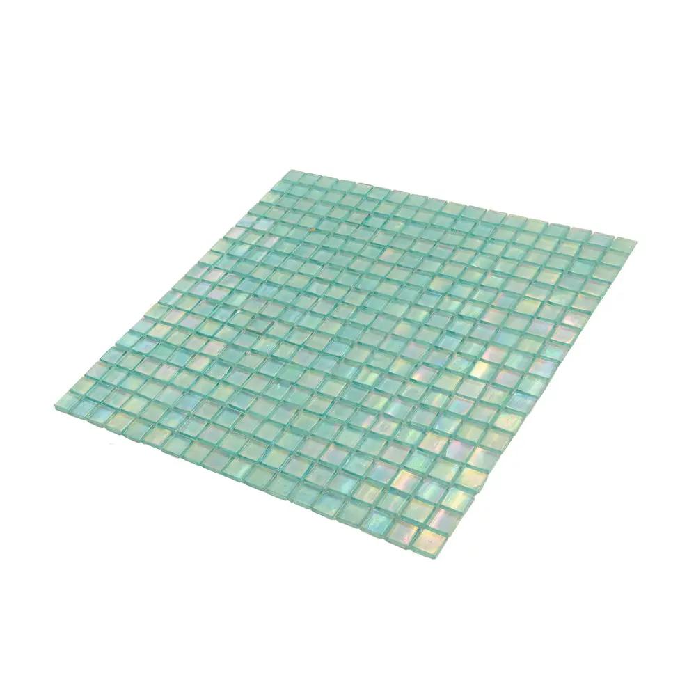 Sea Green 12x12 Glossy Uniform Square Glass Mosaic Tile (20 pack, 18.69 sq ft/case) by Apollo Tile