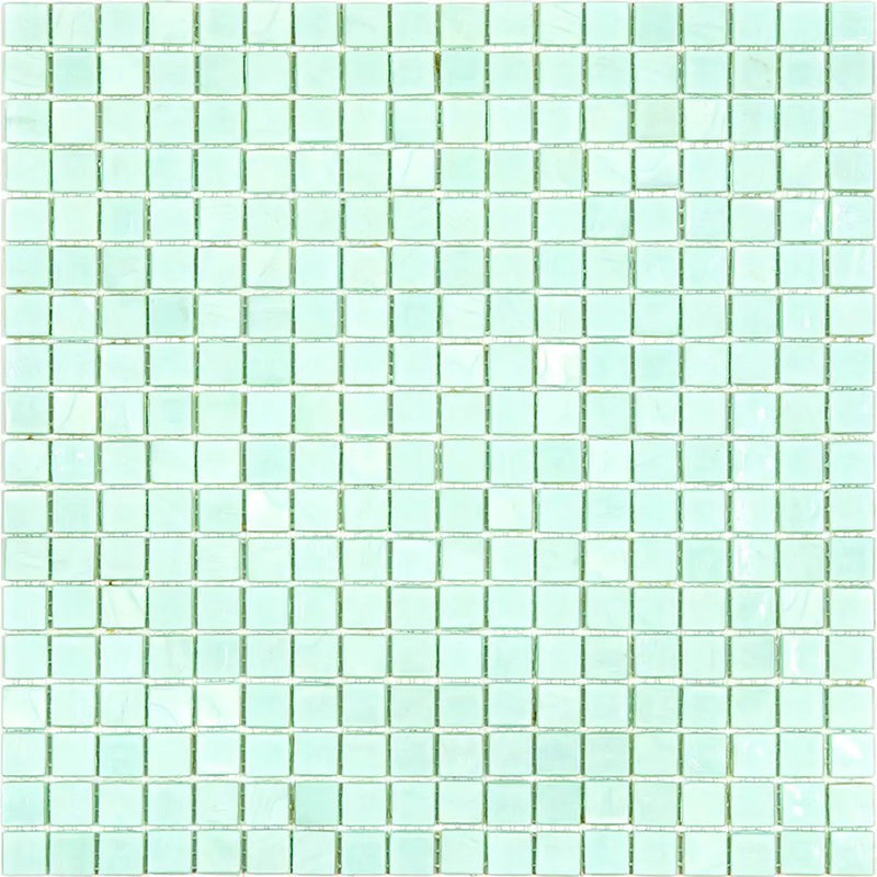 Light Blue-Green 12x12 Glossy Uniform Square Glass Mosaic Tile (20 pack, 18.69 sq ft/case) by Apollo Tile