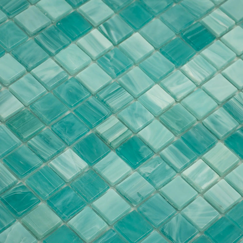 Aqua Green 12x12 Glossy Uniform Square Glass Mosaic Tile (20 pack, 18.69 sq ft/case) by Apollo Tile