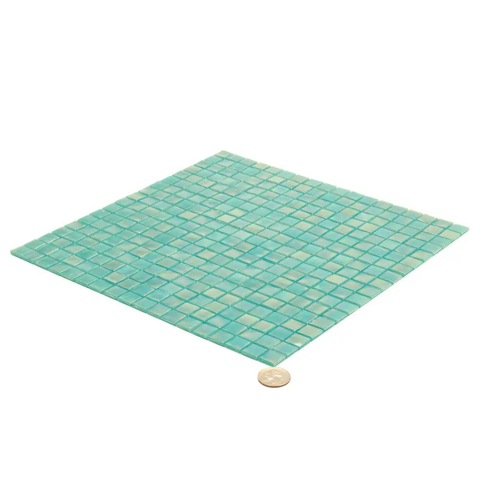 Dark Ocean Green 12x12 Glossy Uniform Square Glass Mosaic Tile (20 pack, 18.69 sq ft/case) by Apollo Tile