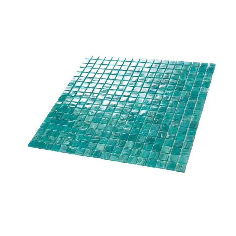 Cerulean Green 12x12 Glossy Uniform Square Glass Mosaic Tile (20 pack, 18.69 sq ft/case) by Apollo Tile