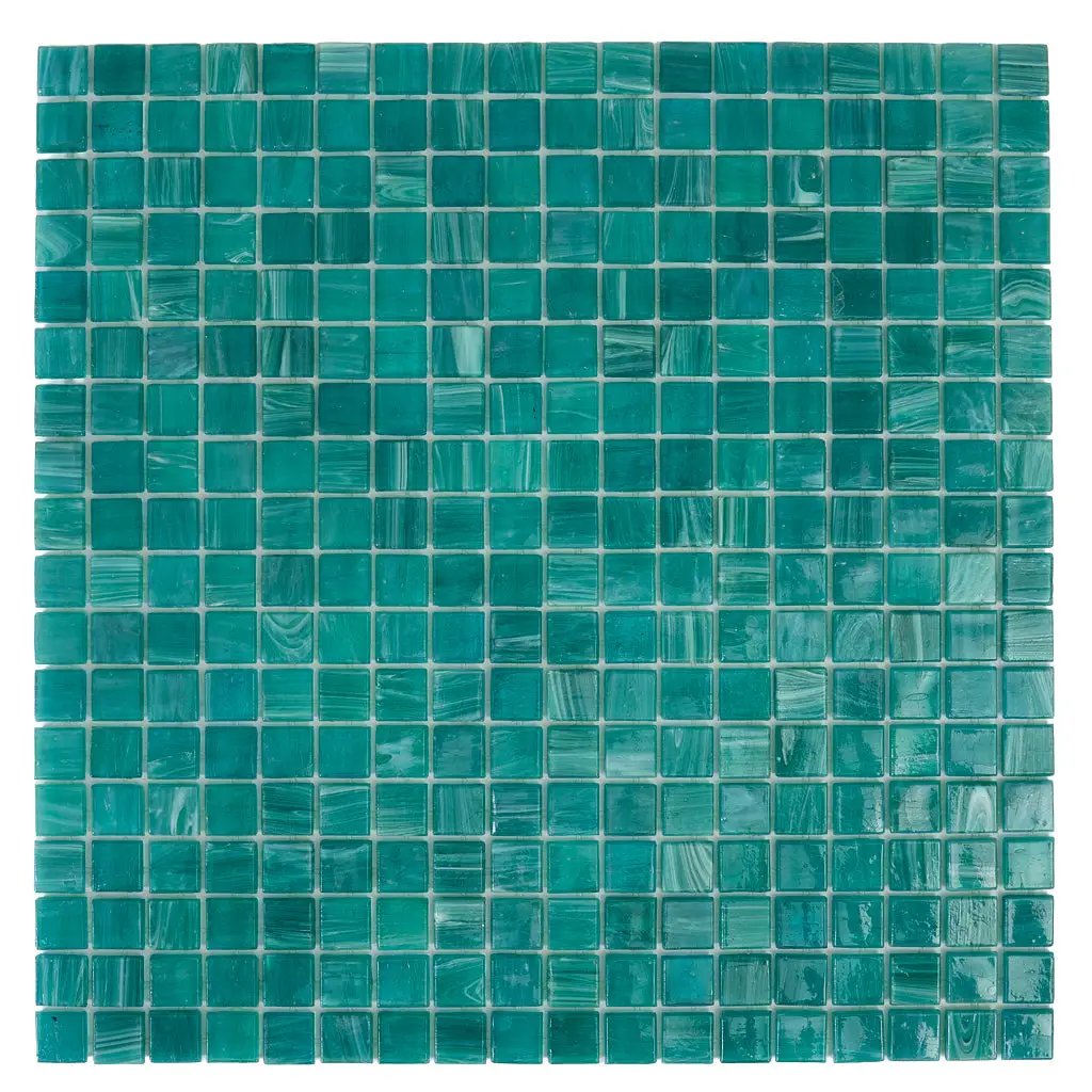 Cerulean Green 12x12 Glossy Uniform Square Glass Mosaic Tile (20 pack, 18.69 sq ft/case) by Apollo Tile