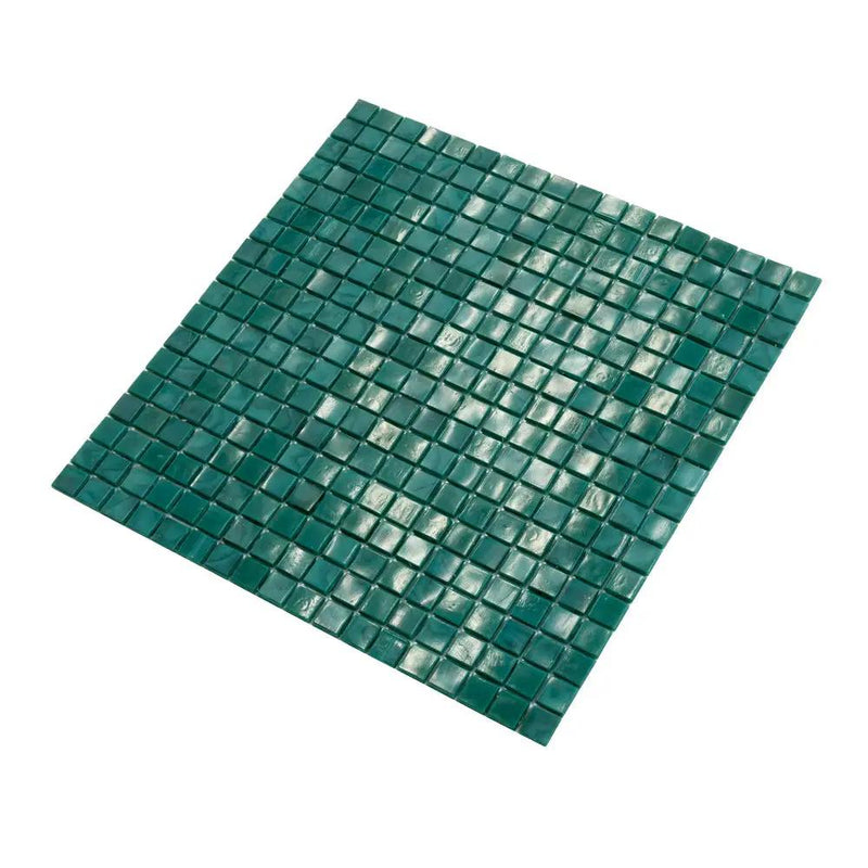 Dark Green 12x12 Glossy Uniform Square Glass Mosaic Tile (20 pack, 18.69 sq ft/case) by Apollo Tile