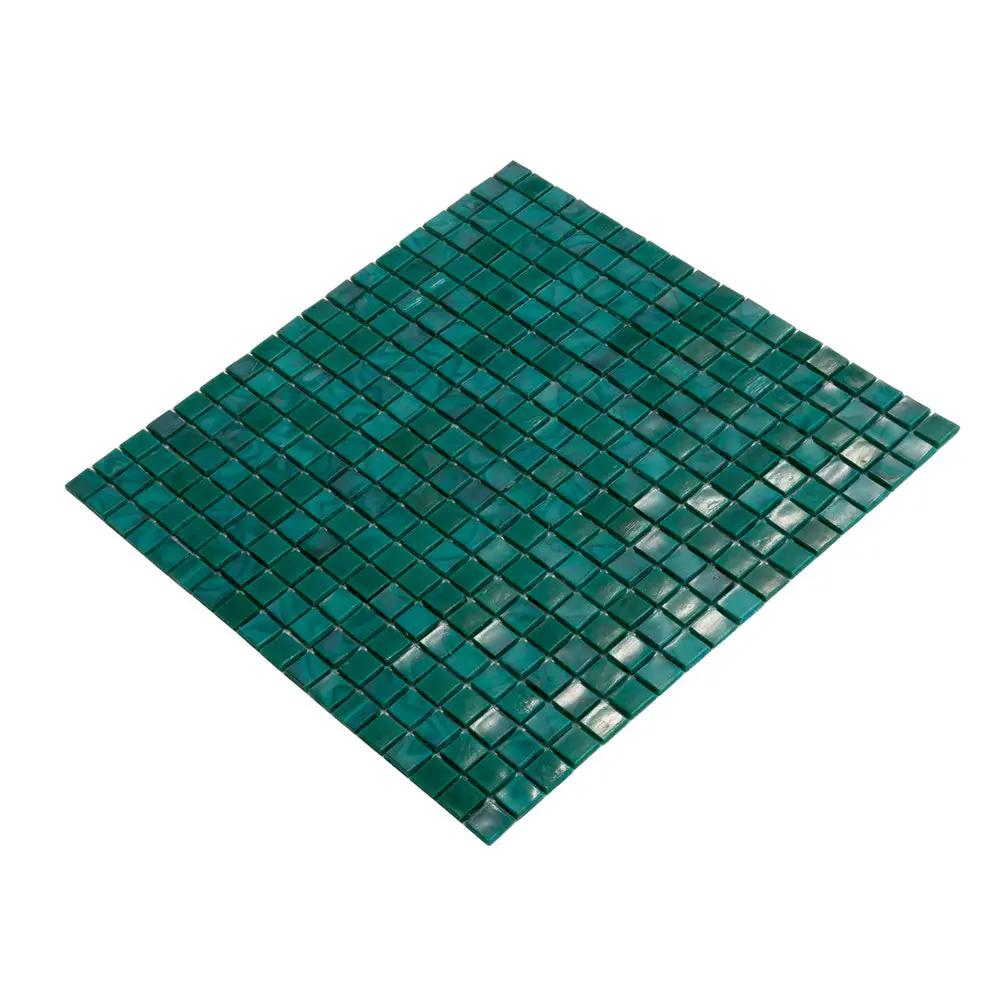Dark Green 12x12 Glossy Uniform Square Glass Mosaic Tile (20 pack, 18.69 sq ft/case) by Apollo Tile