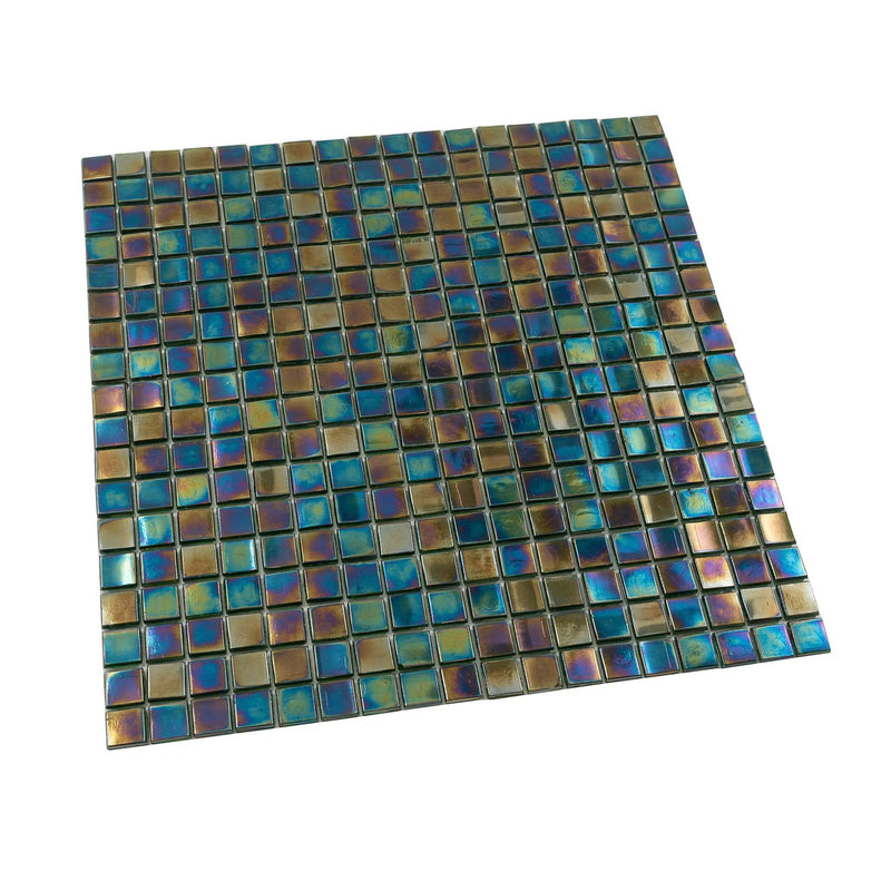 Rainbow Green 12x12 Glossy Uniform Square Glass Mosaic Tile (20 pack, 18.69 sq ft/case) by Apollo Tile