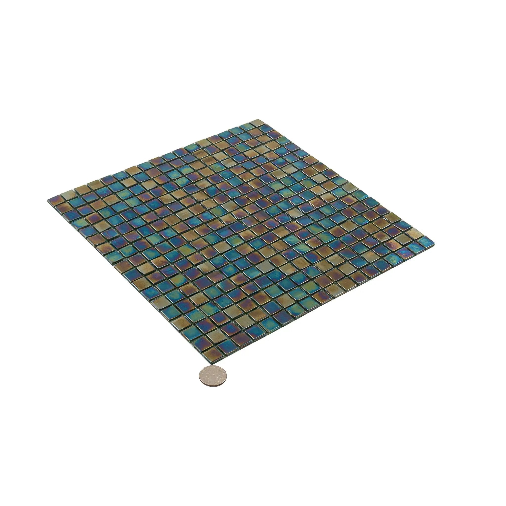 Rainbow Green 12x12 Glossy Uniform Square Glass Mosaic Tile (20 pack, 18.69 sq ft/case) by Apollo Tile
