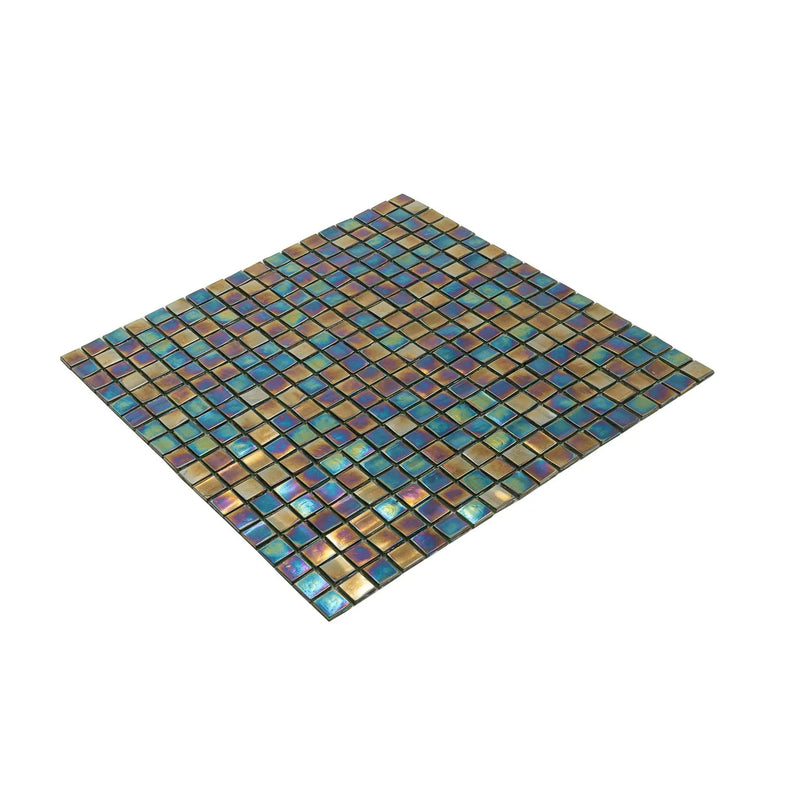 Rainbow Green 12x12 Glossy Uniform Square Glass Mosaic Tile (20 pack, 18.69 sq ft/case) by Apollo Tile