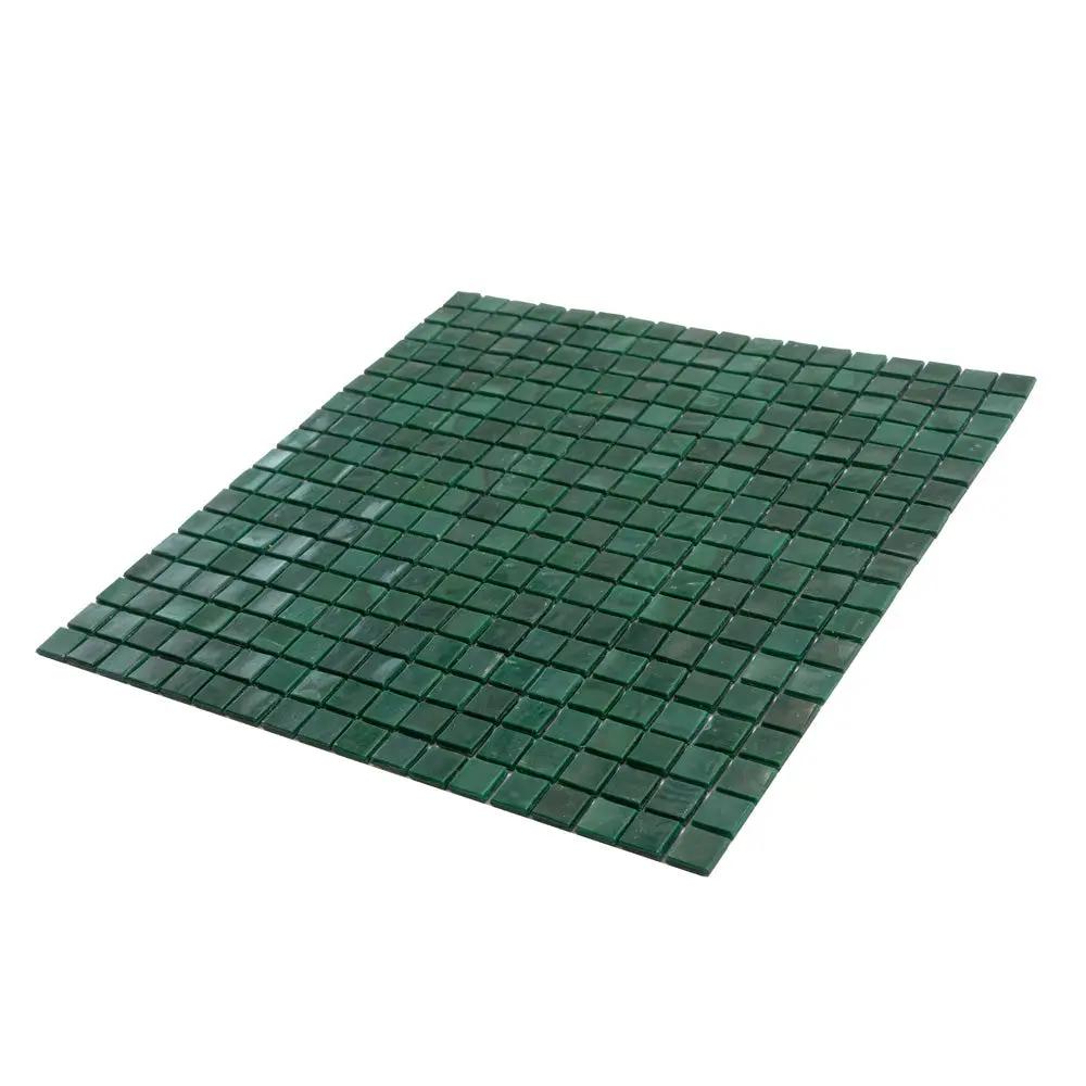 Bottle Green 12x12 Glossy Uniform Square Glass Mosaic Tile (20 pack, 18.69 sq ft/case) by Apollo Tile