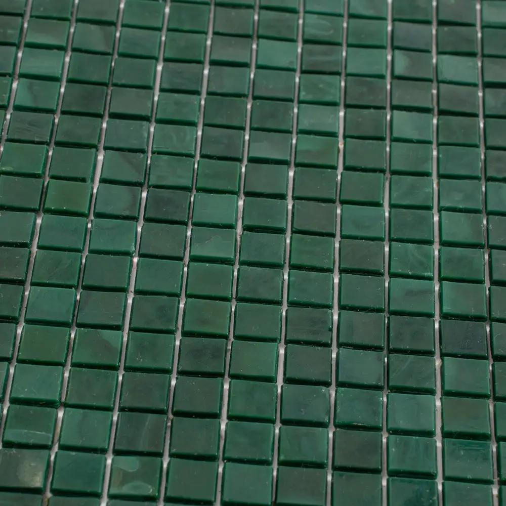 Bottle Green 12x12 Glossy Uniform Square Glass Mosaic Tile (20 pack, 18.69 sq ft/case) by Apollo Tile