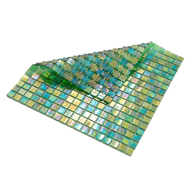 Emerald Green 12x12 Glossy Uniform Square Glass Mosaic Tile (20 pack, 18.69 sq ft/case) by Apollo Tile