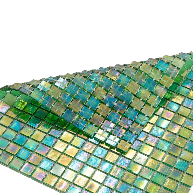 Emerald Green 12x12 Glossy Uniform Square Glass Mosaic Tile (20 pack, 18.69 sq ft/case) by Apollo Tile