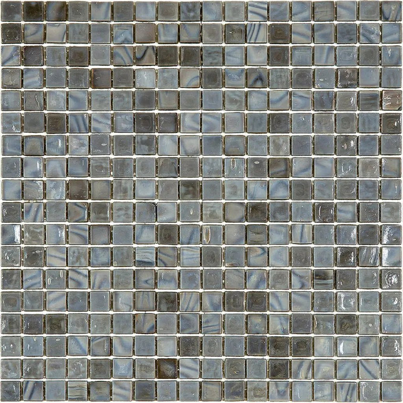 Mouse Gray 12x12 Glossy Uniform Square Glass Mosaic Tile (20 pack, 18.69 sq ft/case) by Apollo Tile
