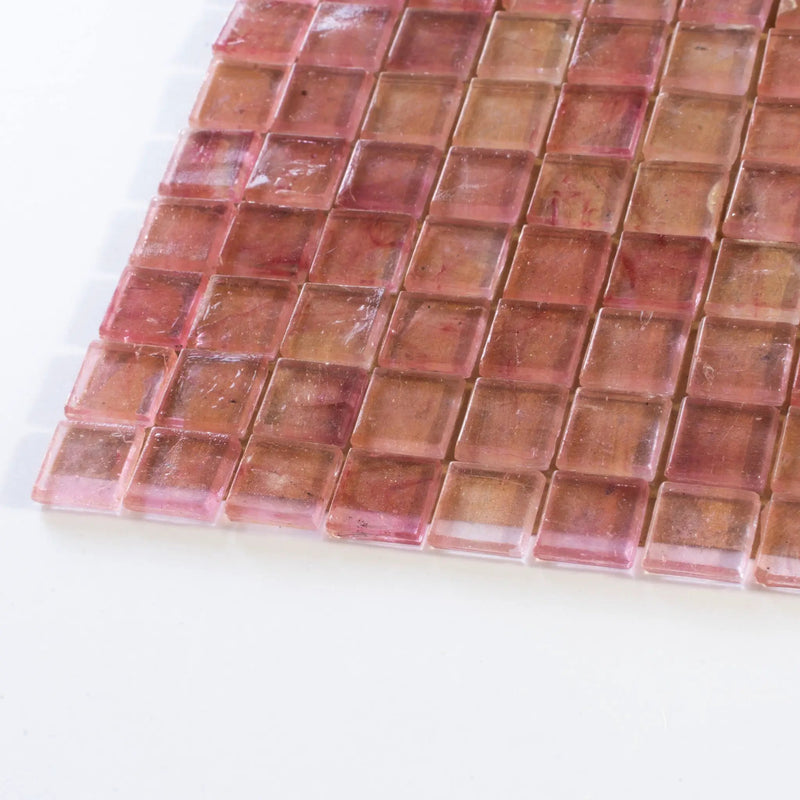 Foxy Pink 12x12 Glossy Uniform Square Glass Mosaic Tile (20 pack, 18.69 sq ft/case) by Apollo Tile