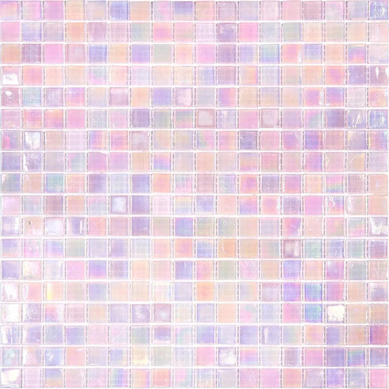 Pale Pink 12x12 Glossy Uniform Square Glass Mosaic Tile (20 pack, 18.69 sq ft/case) by Apollo Tile