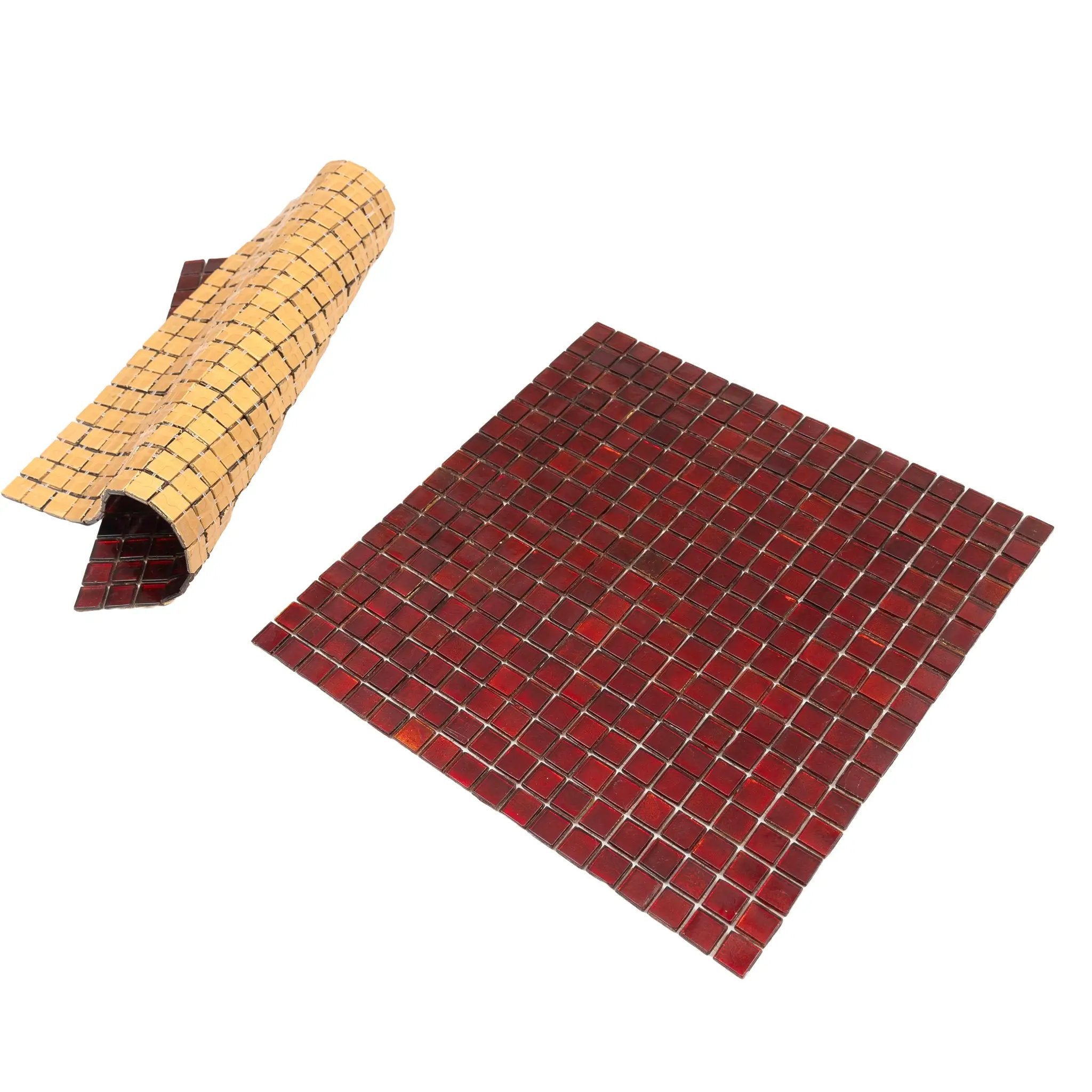 Ruby Red 12x12 Glossy Uniform Square Glass Mosaic Tile (20 pack, 18.69 sq ft/case) by Apollo Tile