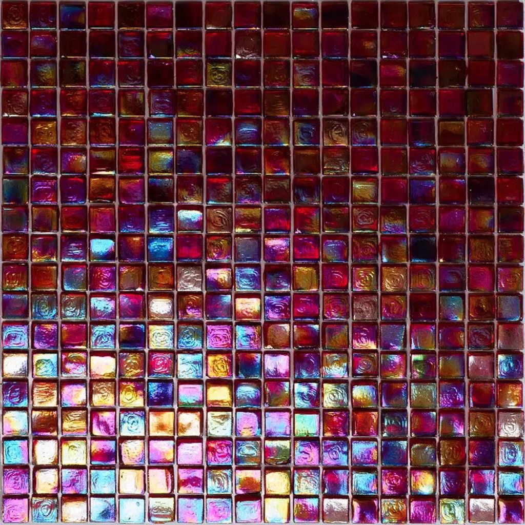 Merlot Red 12x12 Glossy Uniform Square Glass Mosaic Tile (20 pack, 18.69 sq ft/case) by Apollo Tile