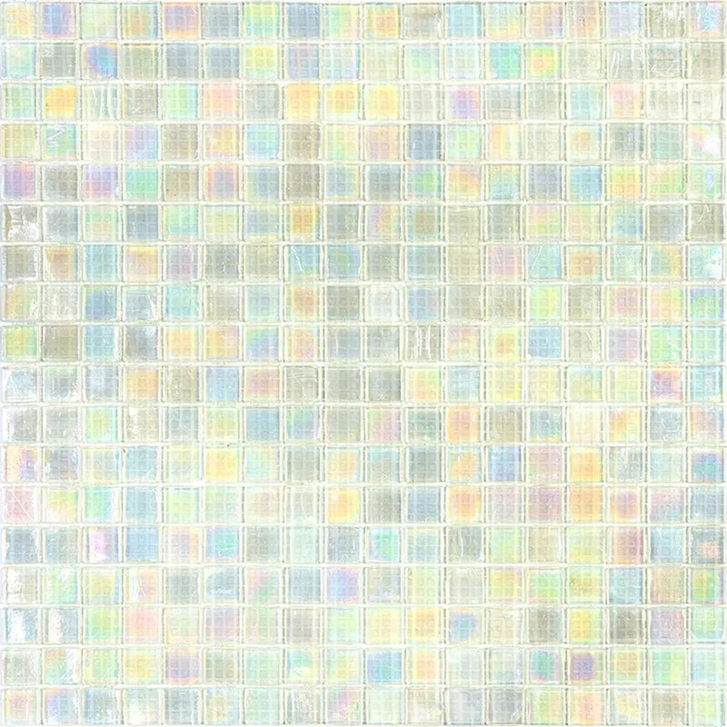 Rainbow White 12x12 Glossy Uniform Square Glass Mosaic Tile (20 pack, 18.69 sq ft/case) by Apollo Tile