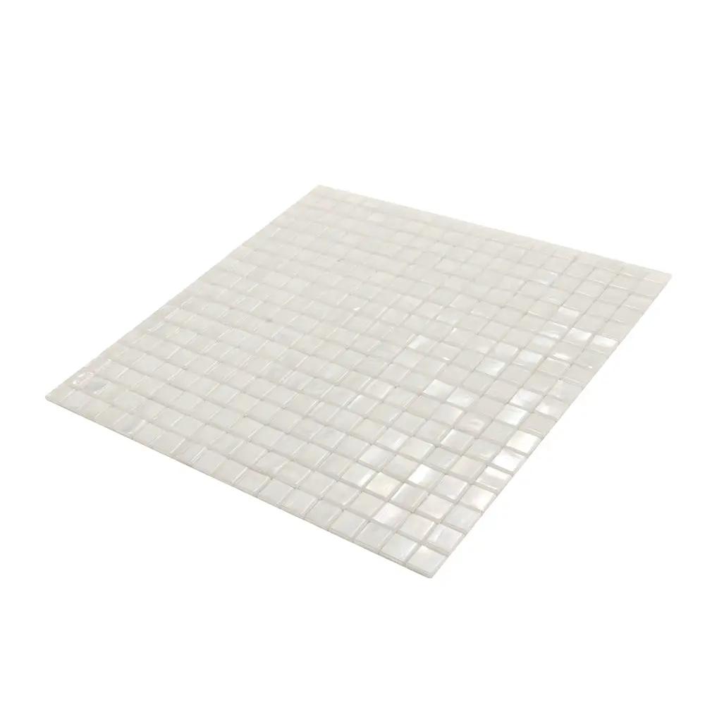 Dark Bone White 12x12 Glossy Uniform Square Glass Mosaic Tile (20 pack, 18.69 sq ft/case) by Apollo Tile