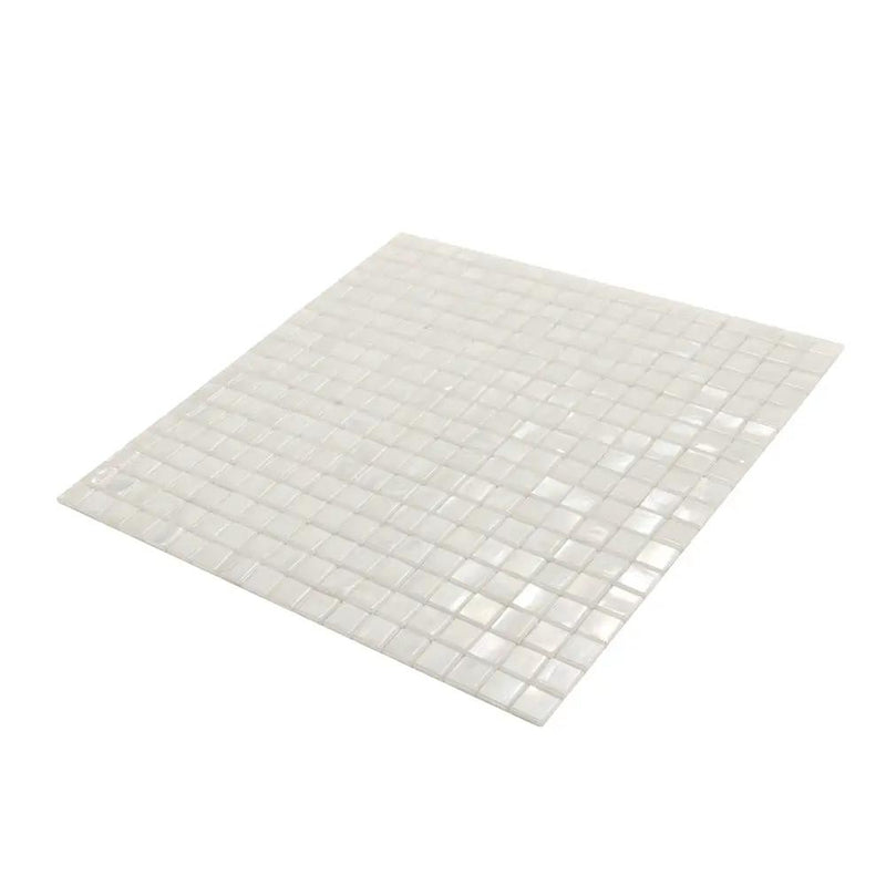 Dark Bone White 12x12 Glossy Uniform Square Glass Mosaic Tile (20 pack, 18.69 sq ft/case) by Apollo Tile