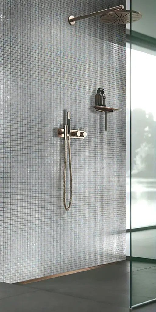 Light Bone White 12x12 Glossy Uniform Square Glass Mosaic Tile (20 pack, 18.69 sq ft/case) by Apollo Tile