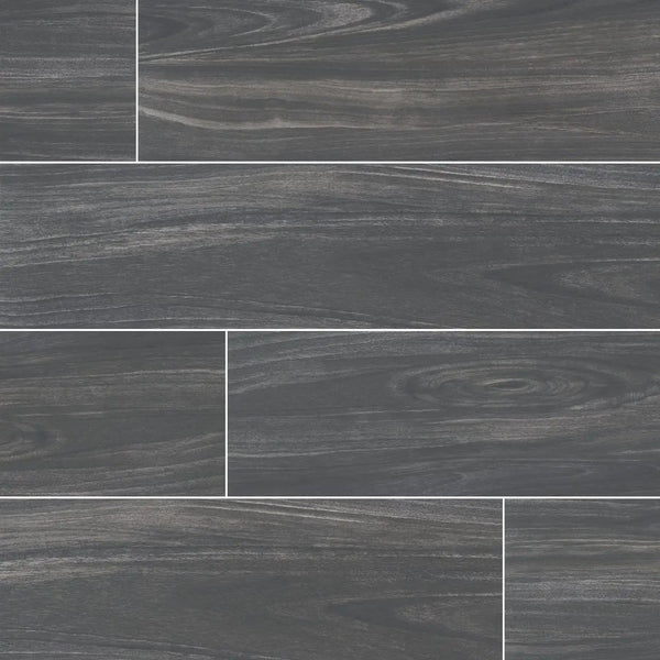 Braxton Midnight Matte Wood Look Porcelain Tiles 10x40