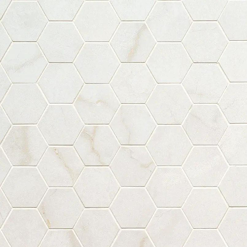 Brighton Gold Polished Hexagon Porcelain Tiles 2x2 by MSI Surfaces