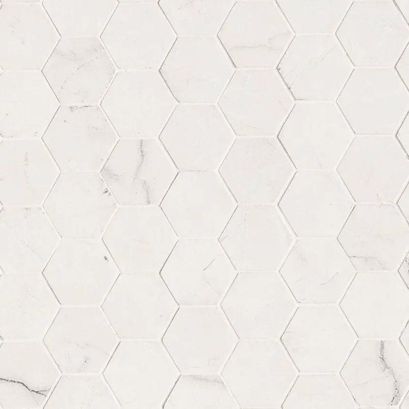 Brighton Grey Polished Hexagon Porcelain Mosaics 2x2 by MSI Surfaces