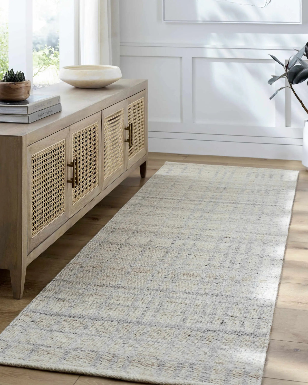 Nissa Tan Area Rug, installed in a room 2
