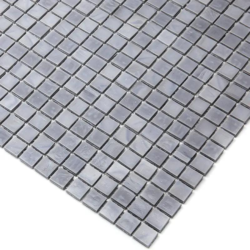 Metal Gray 12x12 Glossy Uniform Square Glass Mosaic Tile (20 pack, 18.69 sq ft/case) by Apollo Tile