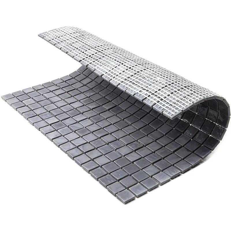 Metal Gray 12x12 Glossy Uniform Square Glass Mosaic Tile (20 pack, 18.69 sq ft/case) by Apollo Tile