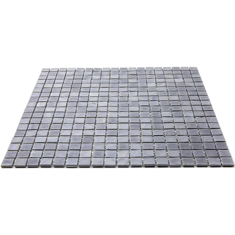 Metal Gray 12x12 Glossy Uniform Square Glass Mosaic Tile (20 pack, 18.69 sq ft/case) by Apollo Tile