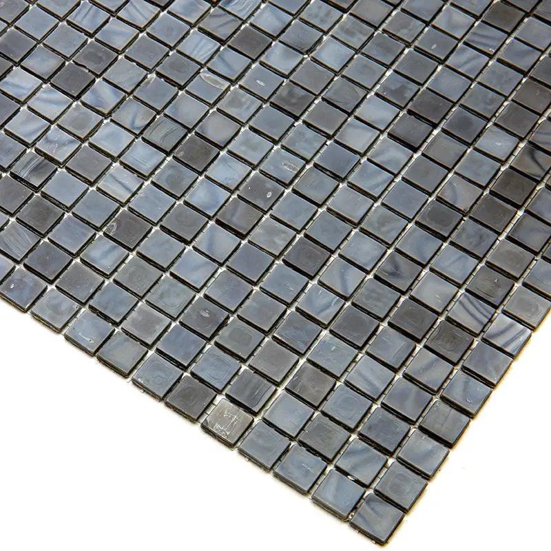 Mouse Gray 12x12 Glossy Uniform Square Glass Mosaic Tile (20 pack, 18.69 sq ft/case) by Apollo Tile