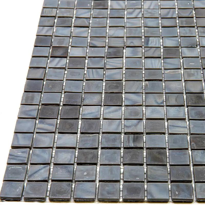 Mouse Gray 12x12 Glossy Uniform Square Glass Mosaic Tile (20 pack, 18.69 sq ft/case) by Apollo Tile
