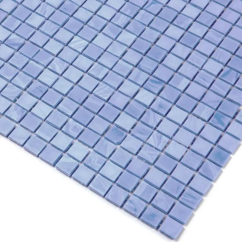 Baby Blue 12x12 Glossy Uniform Square Glass Mosaic Tile (20 pack, 18.69 sq ft/case) by Apollo Tile
