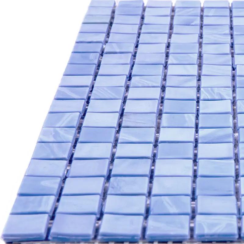 Baby Blue 12x12 Glossy Uniform Square Glass Mosaic Tile (20 pack, 18.69 sq ft/case) by Apollo Tile