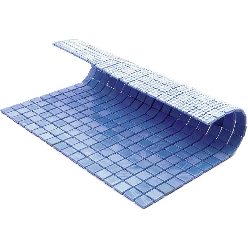 Baby Blue 12x12 Glossy Uniform Square Glass Mosaic Tile (20 pack, 18.69 sq ft/case) by Apollo Tile