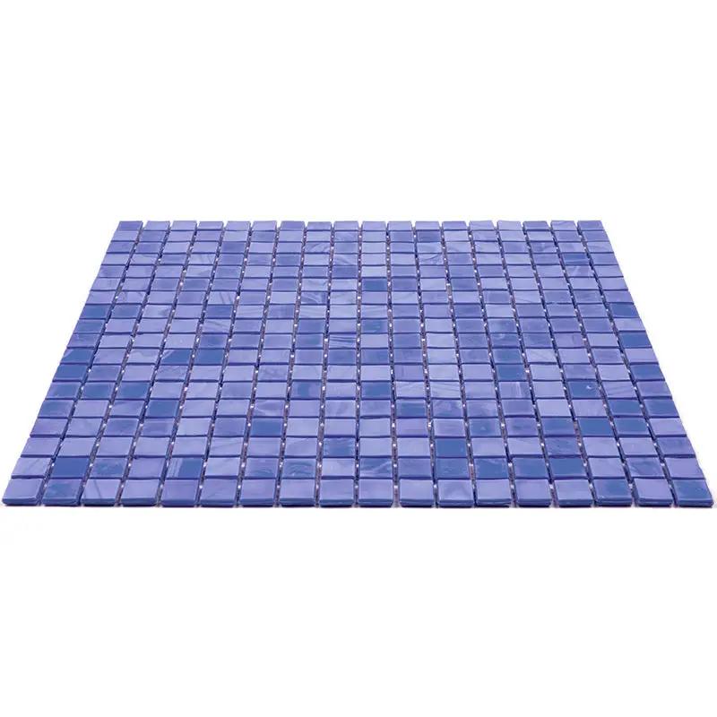 Neon Blue 12x12 Glossy Uniform Square Glass Mosaic Tile (20 pack, 18.69 sq ft/case) by Apollo Tile