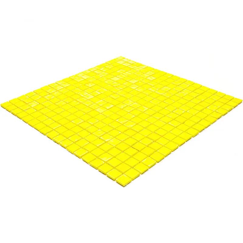 Yellow 12x12 Glossy Uniform Square Glass Mosaic Tile (20 pack, 18.69 sq ft/case) by Apollo Tile