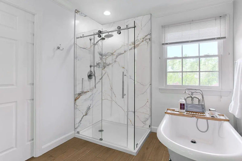 Cabana Honey 9x47 Matte Wood Look Porcelain Tiles in a finished room