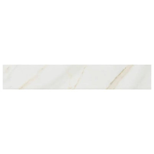 Pietra Calacatta Matte Bullnose Marble Look Porcelain Moldings 3x18