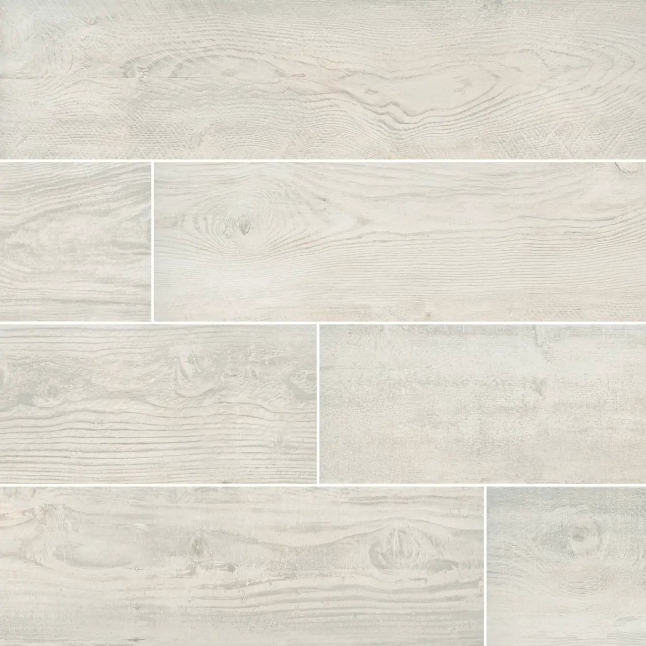 Caldera Blanca Matte Wood Look Porcelain Tiles 8x47 close up