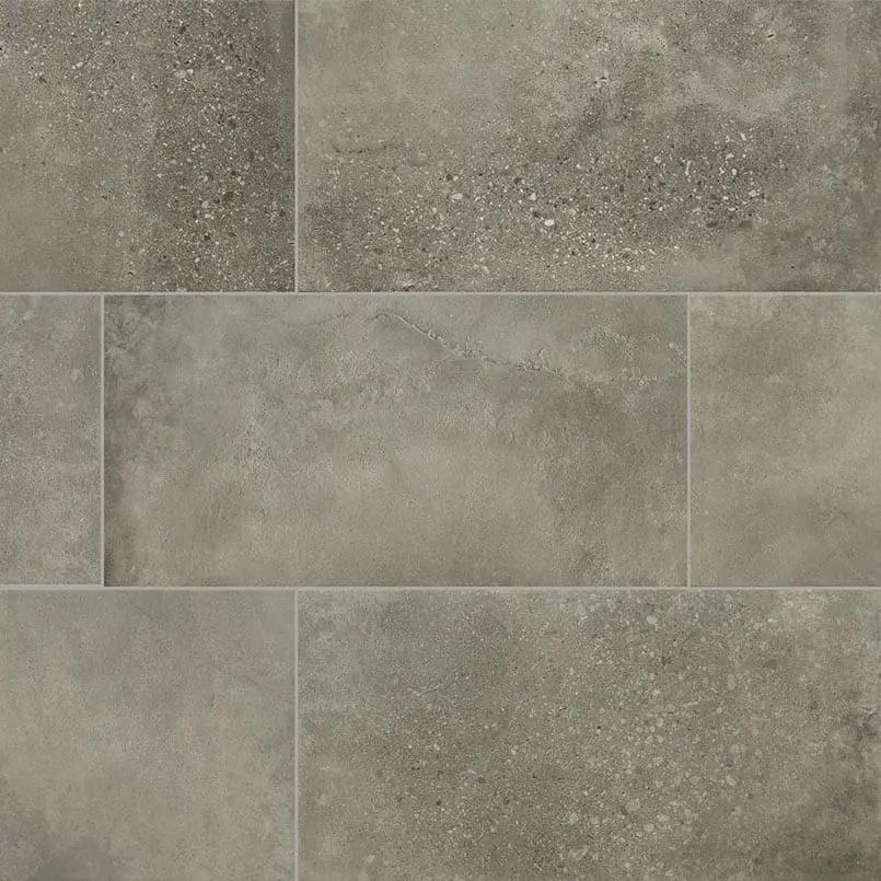 Traktion Calypso Graphite Matte Porcelain Tiles 12x24 close up